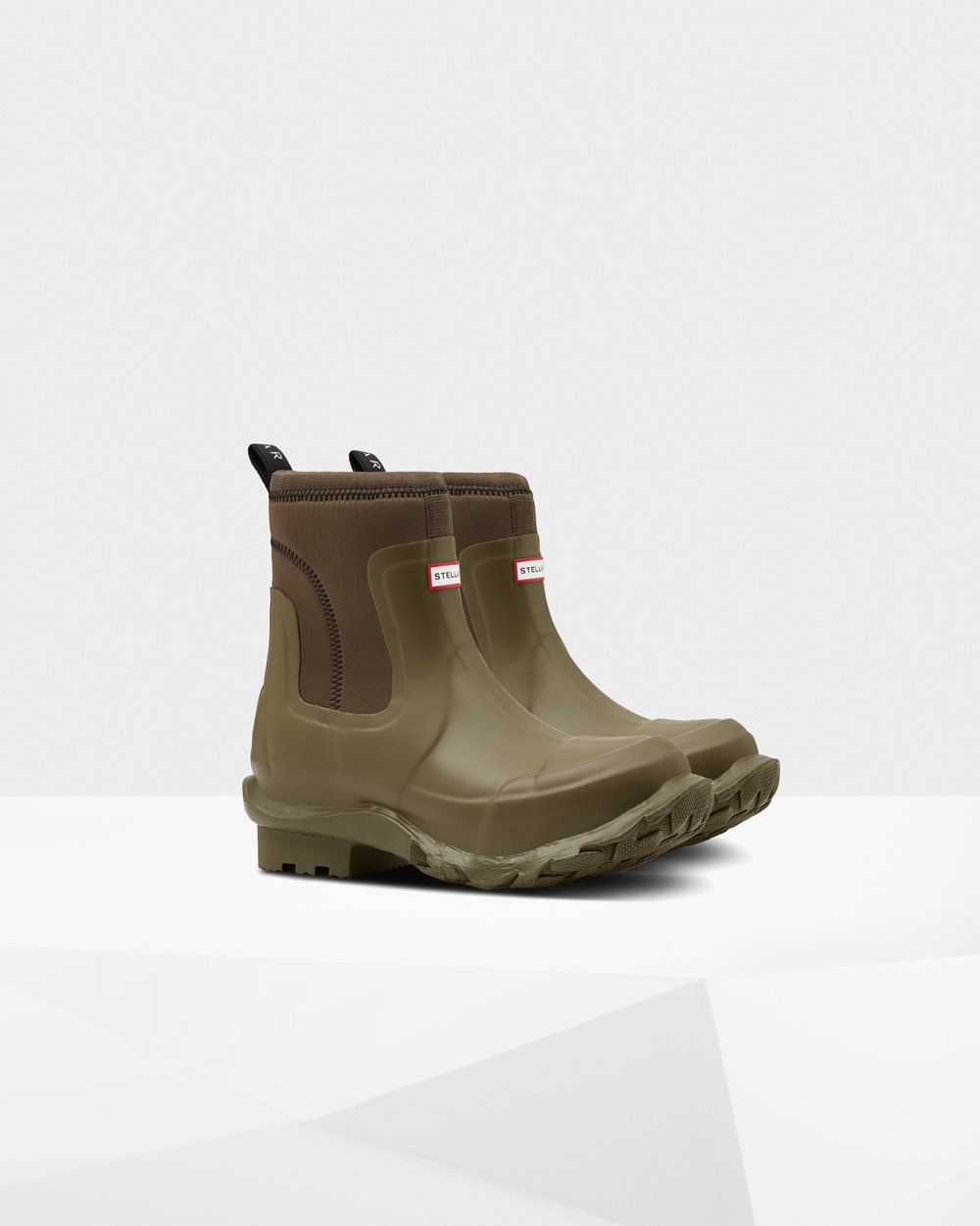 Mens Chelsea Boots - Hunter Stella Mccartney X (87YXIALPD) - Olive